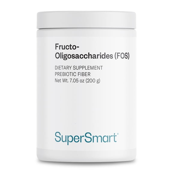 SuperSmart Fructo Oligosaccharides Powder (Prebiotics FOS) - Oligofructose Inulin - Fiber Supplement | Non-GMO & Gluten Free - 200 g