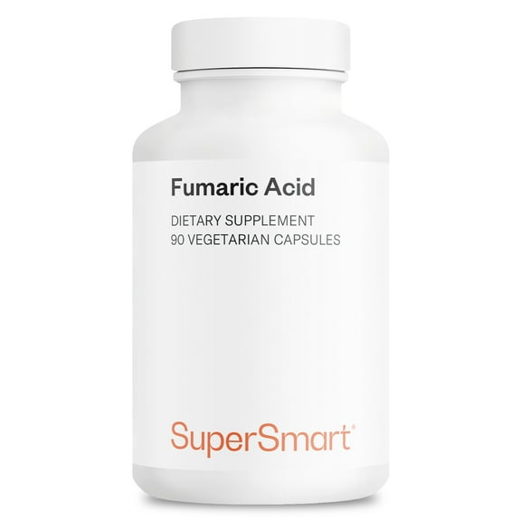 SuperSmart Fumaric Acid 500mg per Day (Maximum Strength) - Natural Supplement | Non-GMO & Gluten Free - 90 Vegetarian Capsules