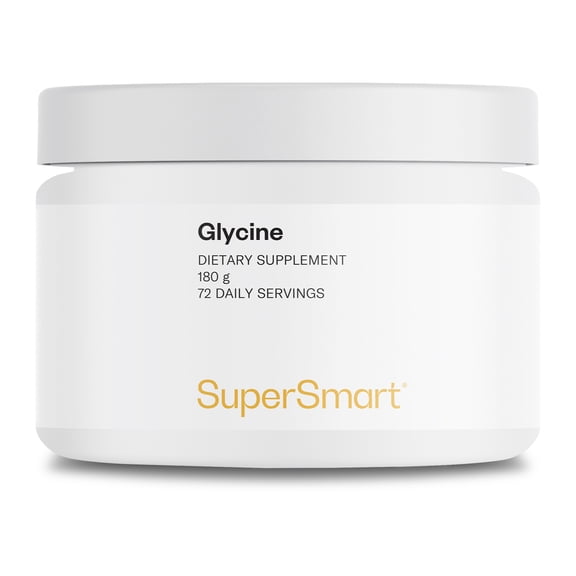 SuperSmart Glycine Powder (High Absorption) - Pure Amino Acid Glycine Supplement | Non-GMO & Gluten Free - 180 g