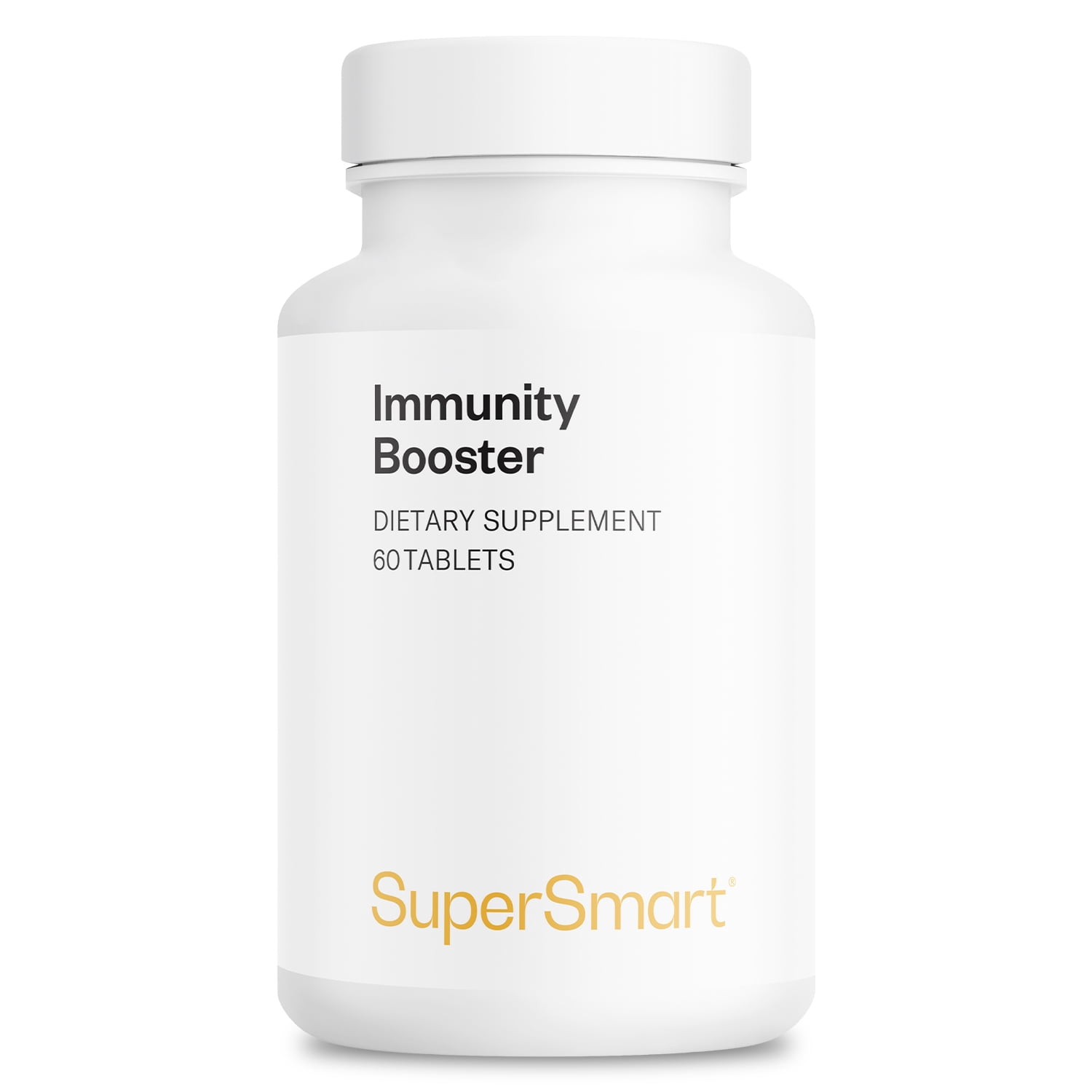 SuperSmart Immunity Booster (Advanced Formula) - with Echinacea, Beta Glucan, Vitamin C, Zinc - Natural Supplement | Non-GMO & Gluten Free - 60 Tablets