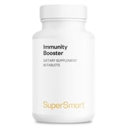 SuperSmart Immunity Booster Advanced Formula - with Echinacea, Beta Glucan, Vitamin C, Zinc - Natural Supplement | Non-GMO & Gluten Free - 60 Tablets