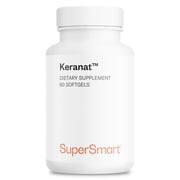 SuperSmart Keranat Advanced Formula with Biotin - Hair Supplement for Volume & Growth - Hair Loss Vitamins | Non-GMO & Gluten Free - 60 Softgels
