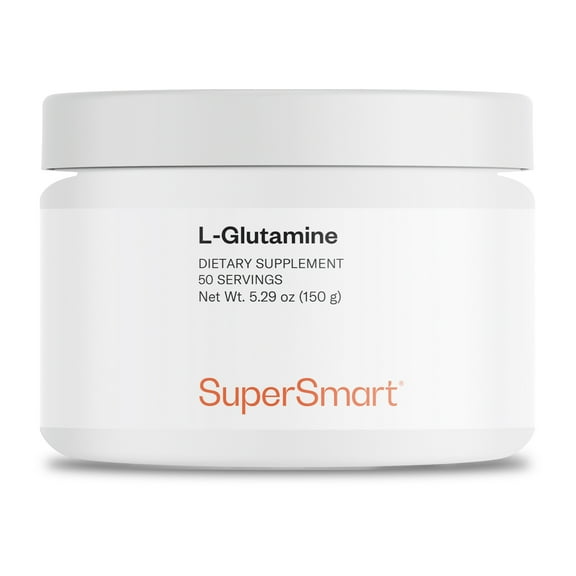 SuperSmart - L-Glutamine Powder Supplement - Amino Acids for Sport Nutrition - Post Workout Recovery | Non-GMO & Gluten Free - 150 g