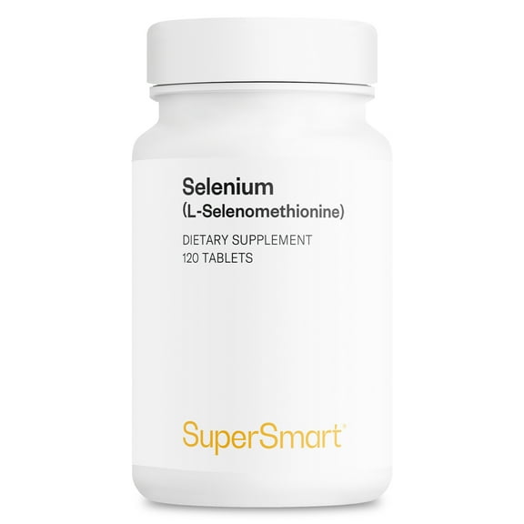 uperSmart - L-Selenomethionine 200mcg per Day (Selenium Supplement) - High Absorption - Essential Trace Mineral | Non-GMO & Gluten Free - 120 Tablets