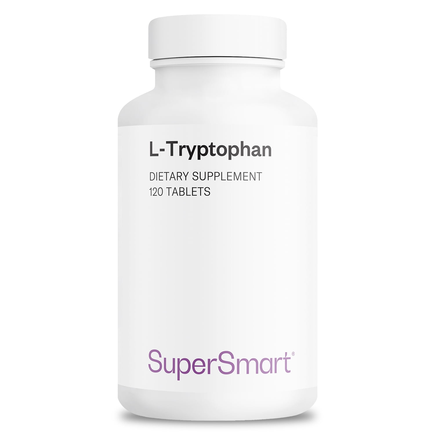 SuperSmart - L-Tryptophan Supplement 1000 mg per Day - Mood Support - Serotonin & Melatonin Precursor | Non-GMO & Gluten Free - 120 Tablets