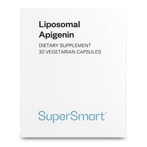 SuperSmart Liposomal Apigenin Supplement - Advanced Cellular Wellness Formula - Plant-Derived Flavonoid & Liposomal Delivery System | Non-GMO, Gluten Free, Vegan - 30 Vegetarian Capsules
