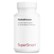 SuperSmart Nattokinase 2000FU or 100mg per Day Highly Bioavailable - Japanese Natto Extract - Fibrinolytic Enzyme | Gluten Free - 60 Vegetarian Softgels