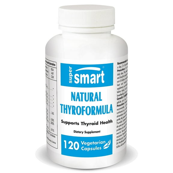 SuperSmart - Natural Thyroformula - with Iodine, Ashwagandha, L-Tyrosine | Non-GMO & Gluten Free - 120 Vegetarian Capsules