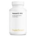 thumbnail image 1 of SuperSmart - Natural Vitamin E 400 IU (D-Alpha Tocopherol) | Non-GMO & Gluten Free - 100 Softgels, 1 of 9