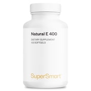 SuperSmart - Natural Vitamin E 400 IU D-Alpha Tocopherol | Non-GMO & Gluten Free - 100 Softgels