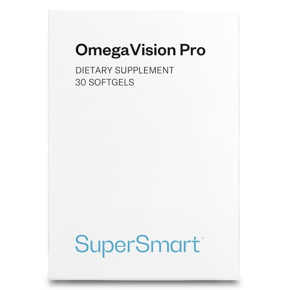 SuperSmart OmegaVision Pro - Patented Eye Vitamins with FloraGLO Lutein, OPTISHARP Zeaxanthin, Omega 3 (DHA/EPA) - Recommended Eye Supplement for Adults Over 50 | Non GMO & Gluten Free - 30 Softgels