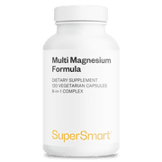 SuperSmart Optimag Magnesium Complex Supplement - Full Spectrum 8 Active Forms - Fight Magnesium Deficiency | Non-GMO & Gluten Free - 120 Vegetarian Capsules