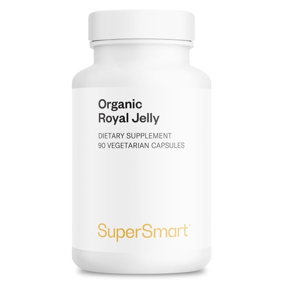 SuperSmart - Organic Royal Jelly (4% 10-HDA) 300 mg per Day - Immune Support - Bee Propolis | Non-GMO & Gluten Free - 90 Vegetarian Capsules