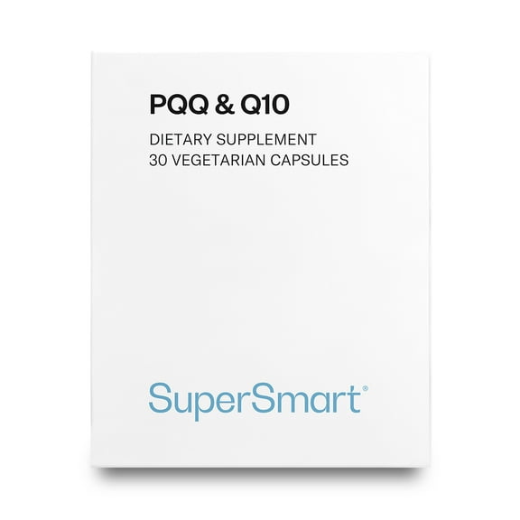 SuperSmart - PQQ & Q10 (CoQ10) - Mitochondrial Support - Cells Regeneration - Anti Aging & Antioxidant Supplement | Non-GMO & Gluten Free - 30 Vegetarian Capsules