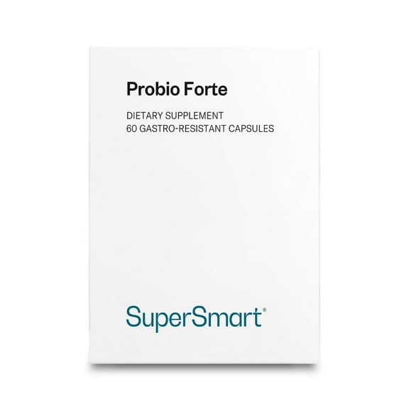 SuperSmart Probio Forte 8 Billion CFU per Capsule (Advanced Formula) - Daily Probiotics Supplement for Women & Men | Non-GMO & Gluten-Free - 60 DR Caps