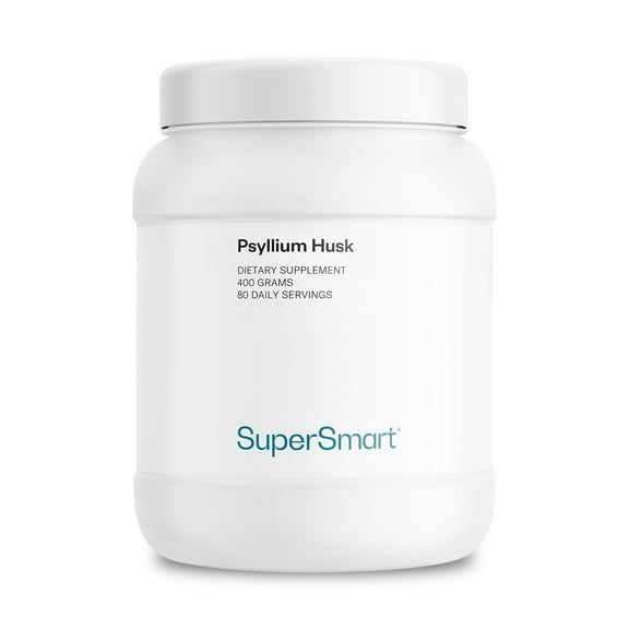 SuperSmart - Psyllium Seed Husk Powder - Daily Fiber Supplement - Natural Ayurvedic Supplement | Non-GMO & Gluten Free - 400g