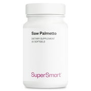 SuperSmart Saw Palmetto 320mg per Day High Strength - Serenoa Repens Berries Extract - Saw Palmetto Oil Supplement for Men & Women | Non-GMO & Gluten Free - 30 Softgels