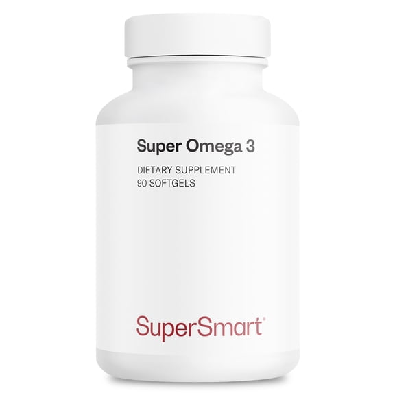 SuperSmart - Super Omega 3 1500mg per Day - EPA & DHA Fatty Acids - Omega 3 Supplement - Fish Oil from Sustainable Fisheries | Non-GMO & Gluten Free - 90 Softgels
