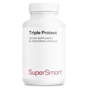 SuperSmart Triple Protect Advanced Formula - with Quatrefolic, Magnesium, Garlic, Quercetin, Vitamin B6, B12 - Folate Supplement | Non-GMO & Gluten Free - 90 Vegetarian Capsules