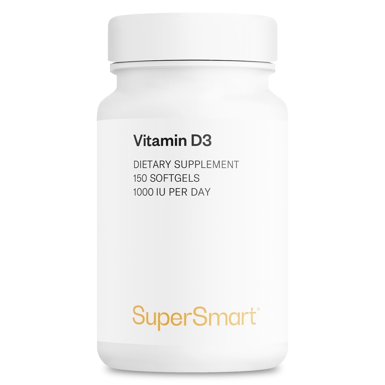 SuperSmart Vitamin D3 1000IU (25mcg) per Day (Highly Bioavailable) - Optimal Dissolution in Olive Oil - Cholecalciferol Vitamin D3 Supplement | Non-GMO & Gluten Free - 150 Softgels