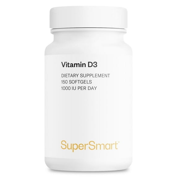 SuperSmart Vitamin D3 1000IU (25mcg) per Day (Highly Bioavailable) - Optimal Dissolution in Olive Oil - Cholecalciferol Vitamin D3 Supplement | Non-GMO & Gluten Free - 150 Softgels
