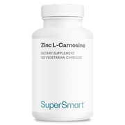 SuperSmart Zinc L-Carnosine 75mg per Day Well-Tolerated - Zinc Carnosine Supplement | Non-GMO & Gluten Free - 120 Vegetarian Capsules