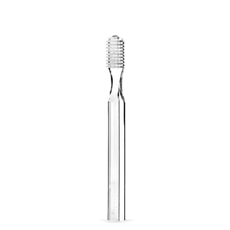 Supersmile New Generation Toothbrush w/Patented 45° Soft Nylon Bristles - Whitening Tooth Brush w/Ergonomic Handle Guarantees ADA Recommended Brushing Angle for Adults & Children (Clear), 1 Count