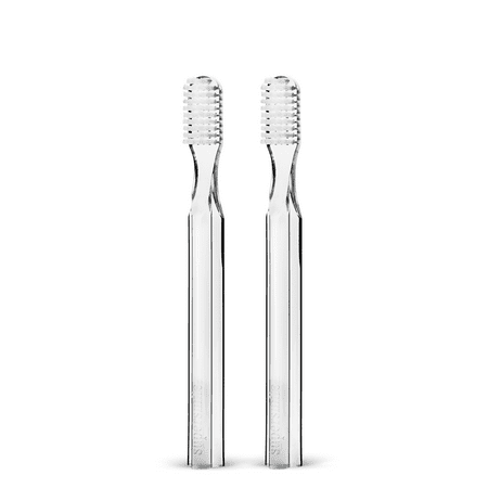 Supersmile New Generation Toothbrush w/Patented 45° Soft Nylon Bristles - Whitening Tooth Brush w/Ergonomic Handle Guarantees ADA Recommended Brushing Angle for Adults & Children (Clear), 1 Count