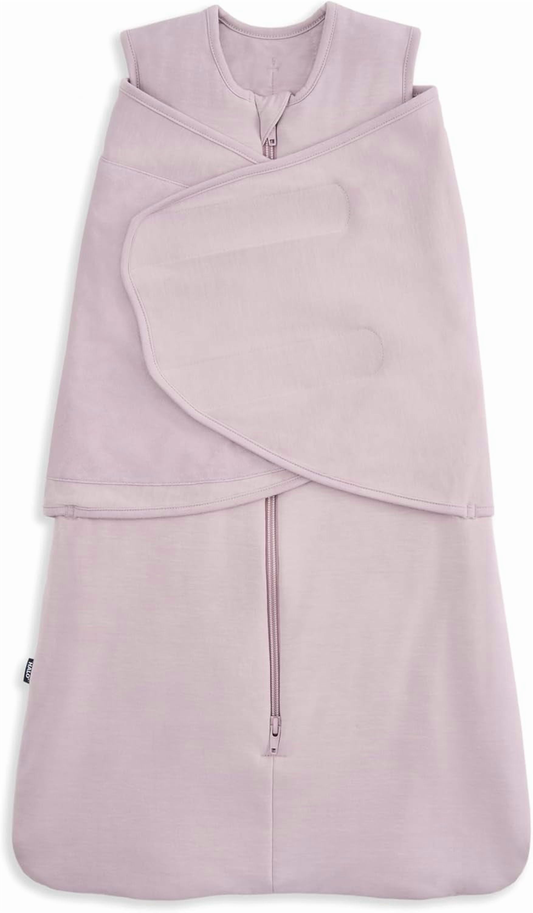 HALO SleepSack SuperSoft 3-Way Baby Swaddle Wearable Blanket, Small, Mauve