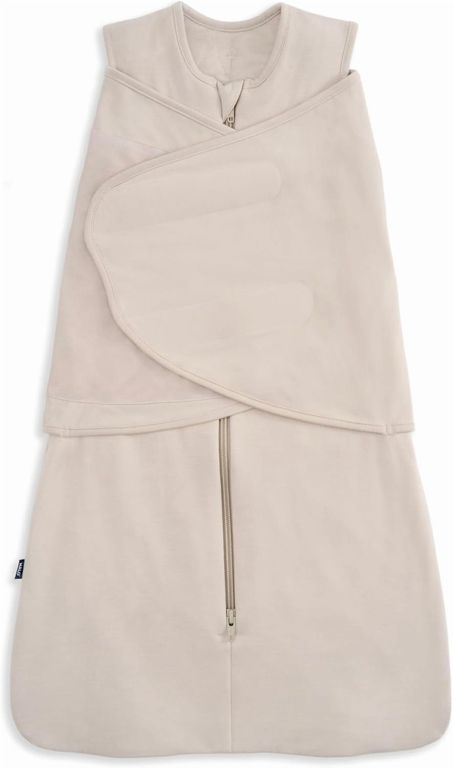 HALO SleepSack SuperSoft 3-Way Baby Swaddle Wearable Blanket, Newborn, Oat