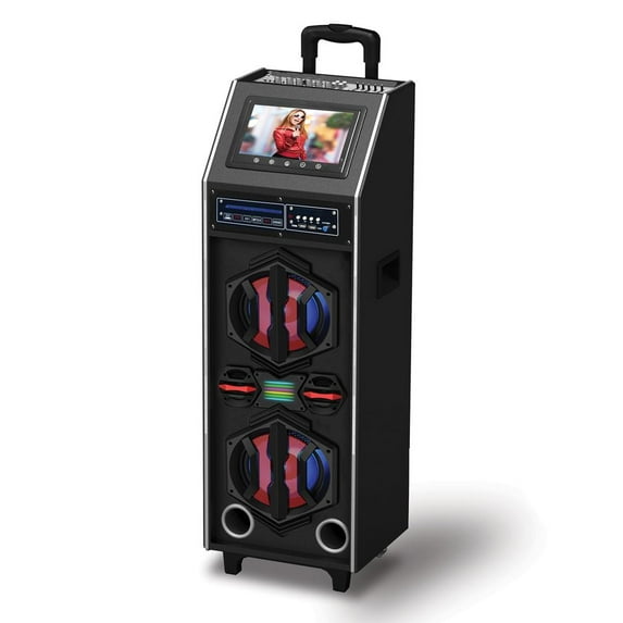 SuperSonic 2 X 12 Professional Bluetooth Speaker, 12" Dj Speakers Black (IQ-9212DJBT)