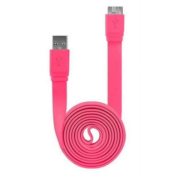 SuperSpeed USB 3.0 Type A to Micro-B Flat Cable - Hot Pink