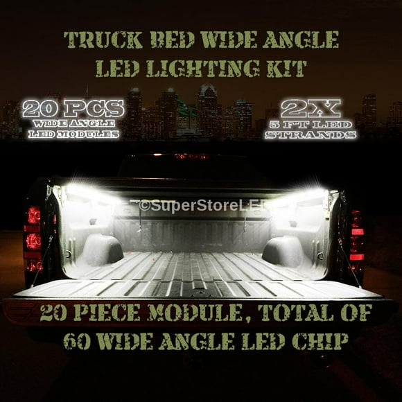 SuperStoreLED LED Exterior Decorative Lights fits Truck Bed Wide Angle Lens 20 Pieces