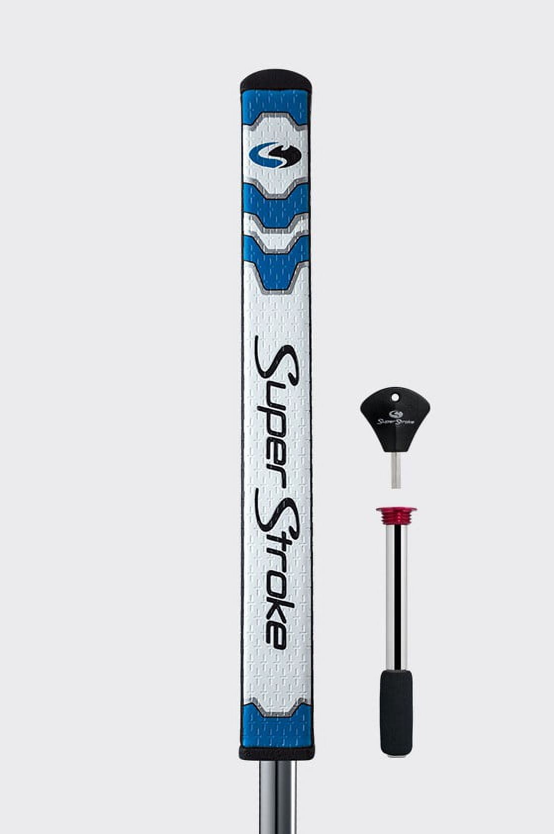 スーパーストローク SuperStroke カウンターコア フラットソゴルフ パターグリップ  [ホワイト/ブルー] SuperStroke Counter Core Flatso Golf Putter Grip SuperStroke Flatso 1.0 Putter Grip w/ Counter Core - Walmart.com