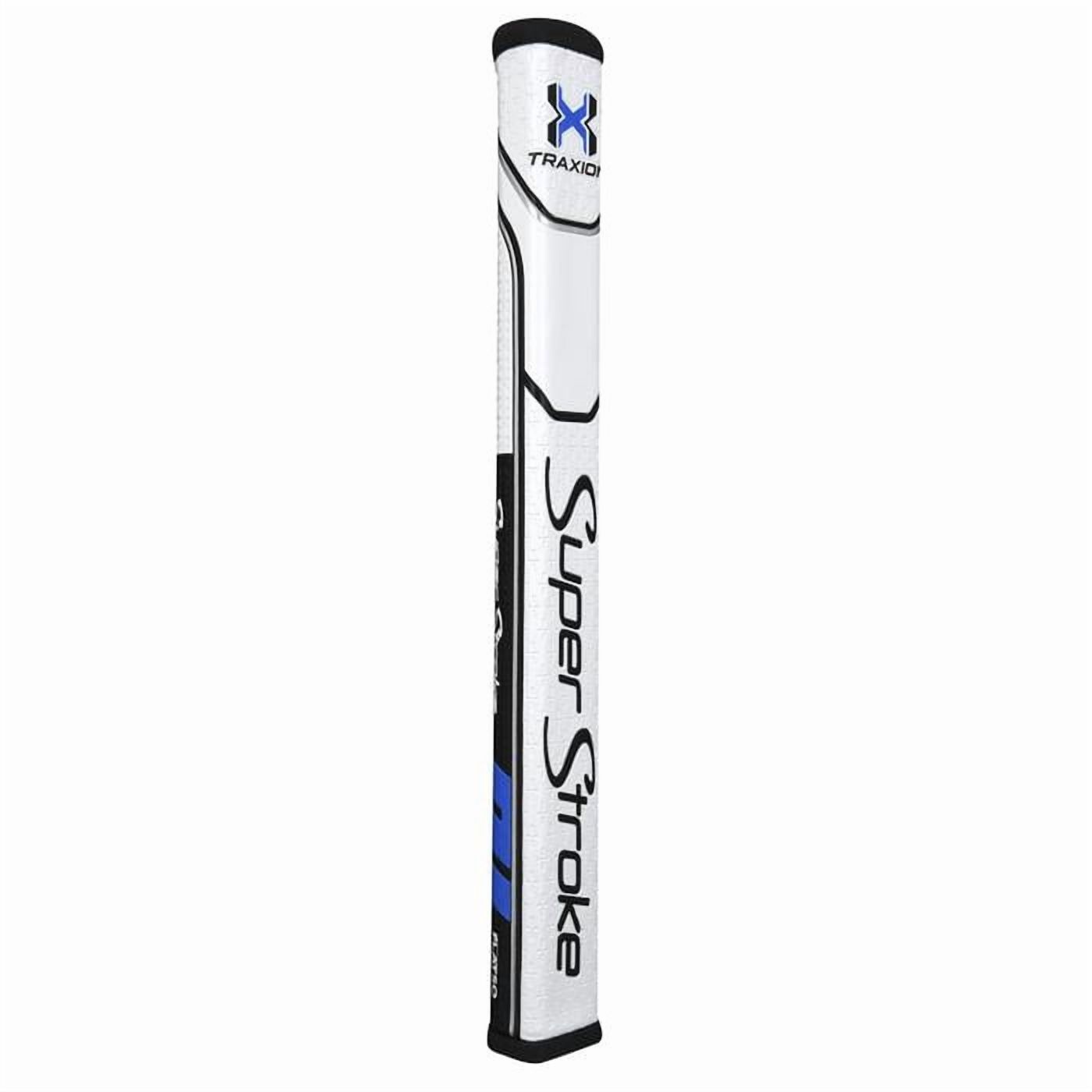 SuperStroke Traxion Flatso 1.0 Putter Grip (Black/Blue/White1.14", 87g)Golf NEW
