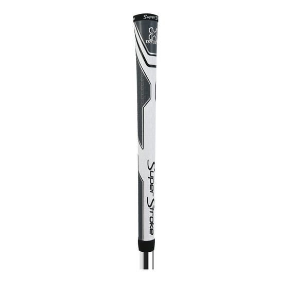 SuperStroke Traxion Tour Golf Club Grip, White/Gray (Standard) | Advanced Surface Texture that Improves Feedback and Tack | Extreme Grip Provides Stability and Feedback | Even Hand Pressure