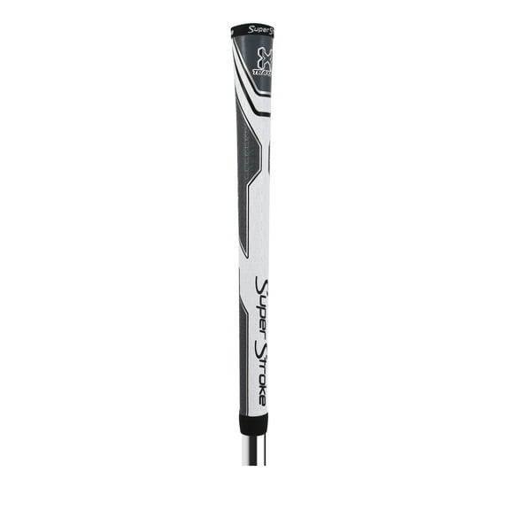 SuperStroke Traxion Tour Golf Club Grip, White/Gray (Undersize) | Advanced Surface Texture that Improves Feedback and Tack | Extreme Grip Provides Stability and Feedback | Even Hand Pressure