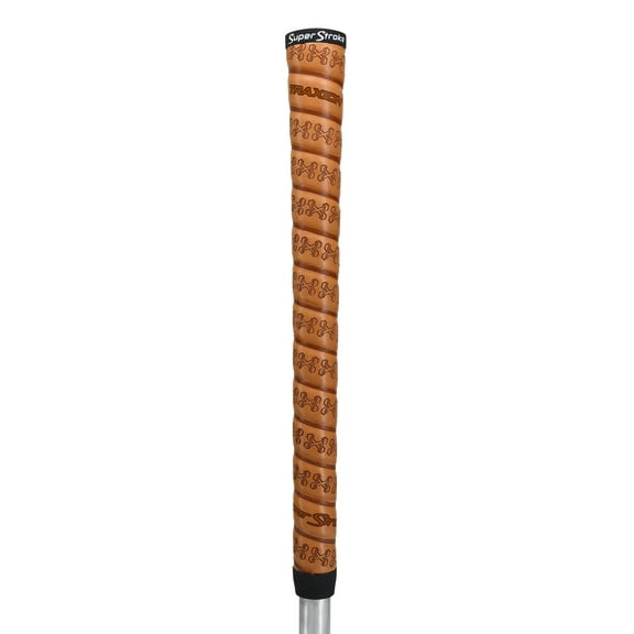 SuperStroke Traxion Wrap Gold Club Grip, Tan (Oversize) | Advanced Surface Texture that Improves Feedback and Tack | Extreme Grip Provides Stability and Feedback | Transfer Speed More Effectively
