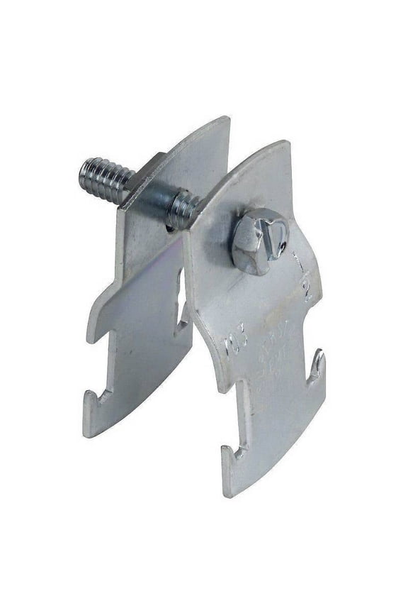 700 Z703 1 1/4EG-10 Pipe Clamp, Steel, Silver, Electro-Galvanized