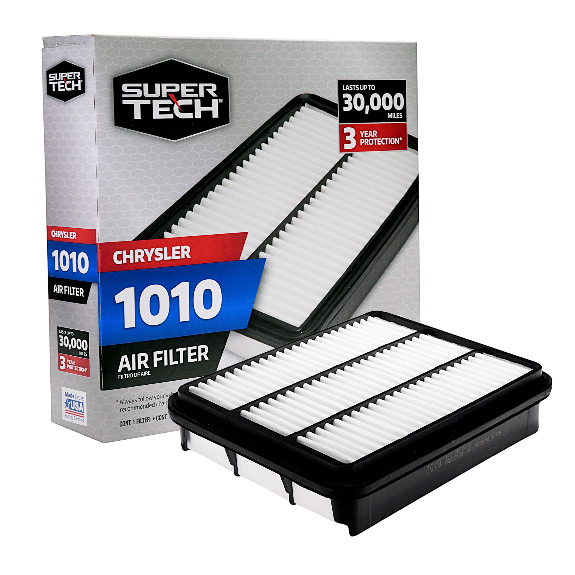 SuperTech 1010 Engine Air Filter, Replacement Filter for Chrysler Fits select: 1994-2003 MITSUBISHI GALANT, 1995-2005 MITSUBISHI ECLIPSE