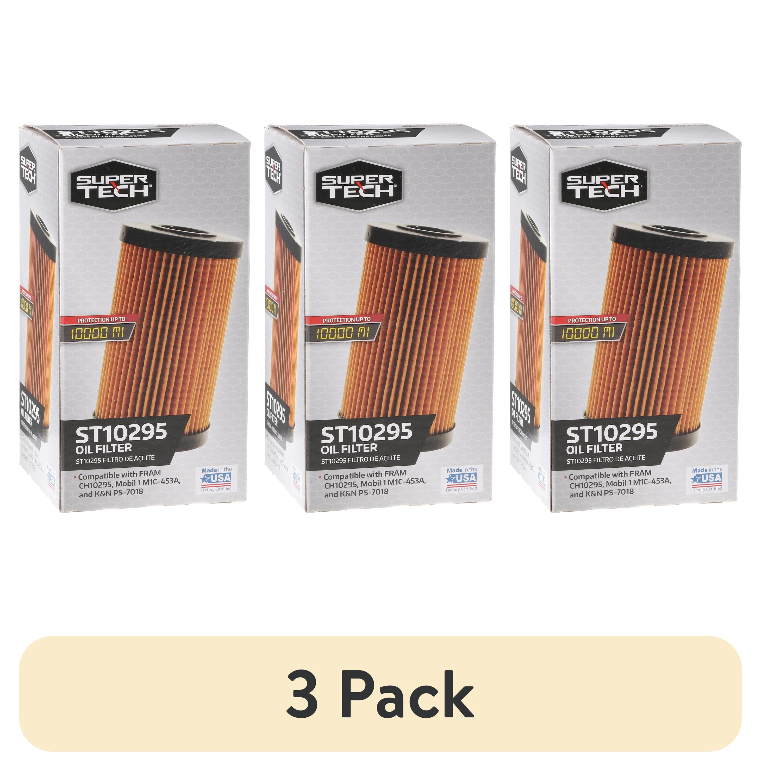 (3 pack) SuperTech Oil Filter, ST10295, 10K mile Engine Oil Filter for