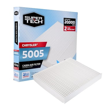 SuperTech Cabin Air Filter 5005, Replacement Air/Dust Filter for Chrysler Fits select: 2008-2020 DODGE GRAND CARAVAN, 2008-2016 CHRYSLER TOWN & COUNTRY