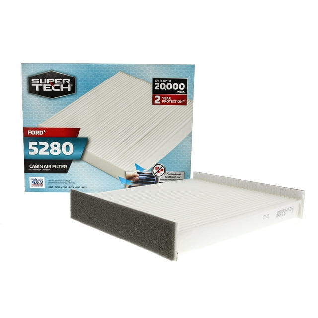 SuperTech Cabin Air Filter 5280, for Ford and Lincoln Vehicles Fits