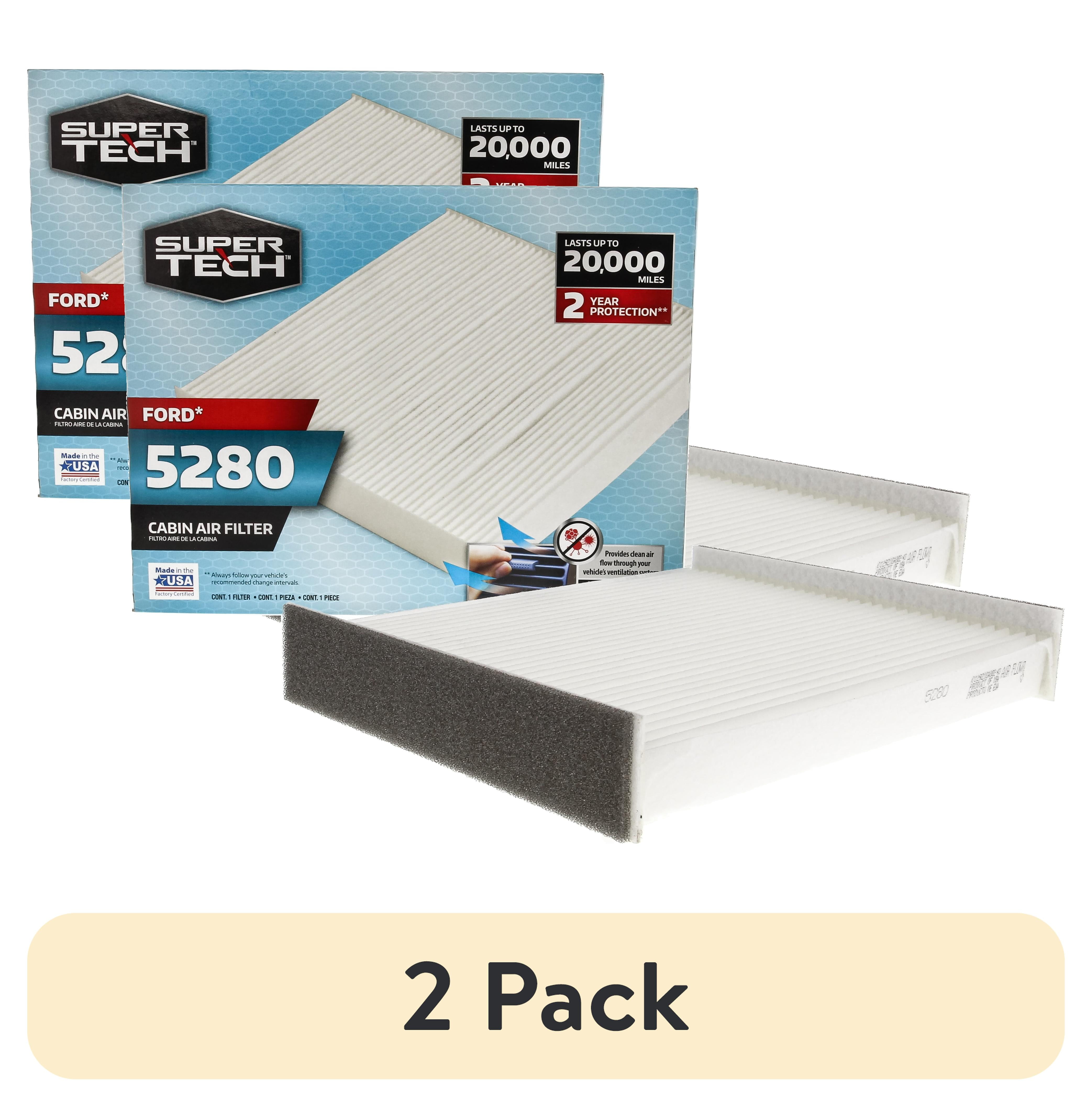 (2 pack) SuperTech Cabin Air Filter 5280, for Ford and Lincoln Vehicles