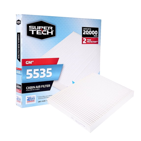 SuperTech Cabin Air Filter 5535, Replacement Air/Dust Filter for Buick, Cadillac, Chevrolet, GMC
