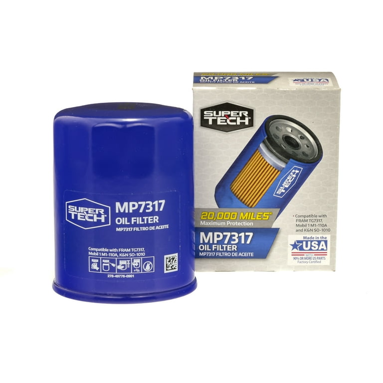 SuperTech Maximum Performance 20 000 mile Replacement Synthetic Oil Filter MP7317 for Acura Honda Infiniti Nissan and Subaru