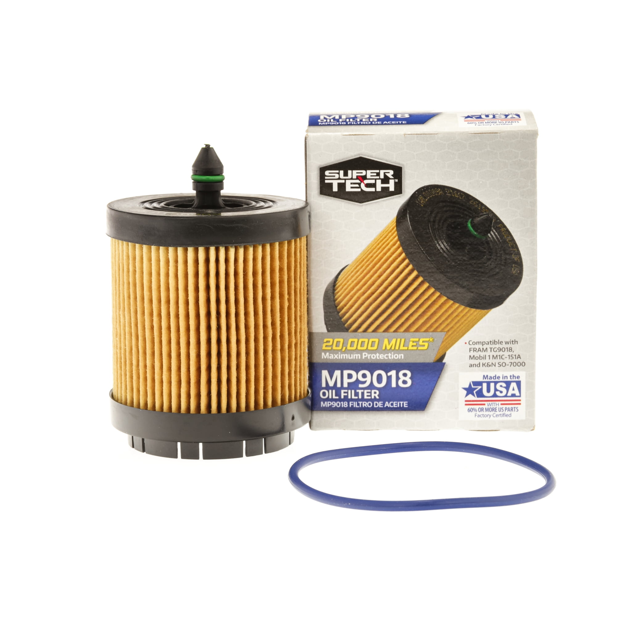 SuperTech Maximum Performance 20 000 mile Replacement Synthetic Oil Filter MP9018 for Buick Chevrolet and GMC