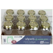 Superb Arglass 32 oz Regular Mouth Quart Mason Canning Jars with Lids and Bands, 12 Count