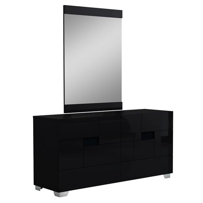 High Gloss Black Lacquer Dresser