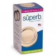 Superb 12-Pack Canning Jar Lids and Rings - Regular Mouth, Two-Piece Mason Jar Lids with Bands for Canning and Preserving, Fits All Brands Regular Mouth Mason Jars